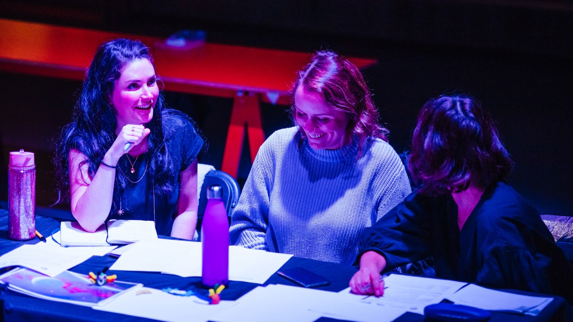 Three women taking CPD/training