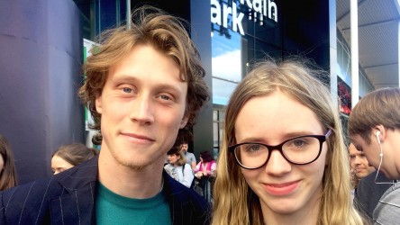 Reporter Emilijia with George McKay at EIFF 2018