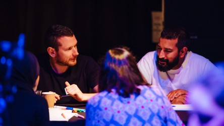 Educators in discussion at a CPD training event