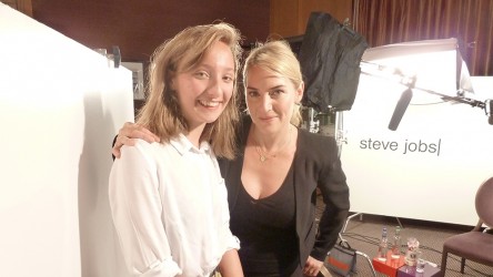 Kate Winslet with reporter Beattie