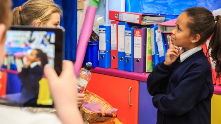 Young Filmmakers using an iPad